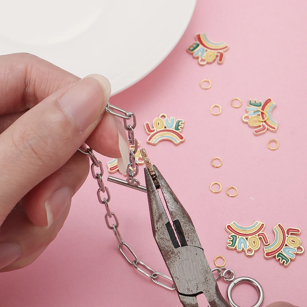 Золотая/Серебряная Пряжка из нержавеющей стали зажим для бумаги цепочка с замком