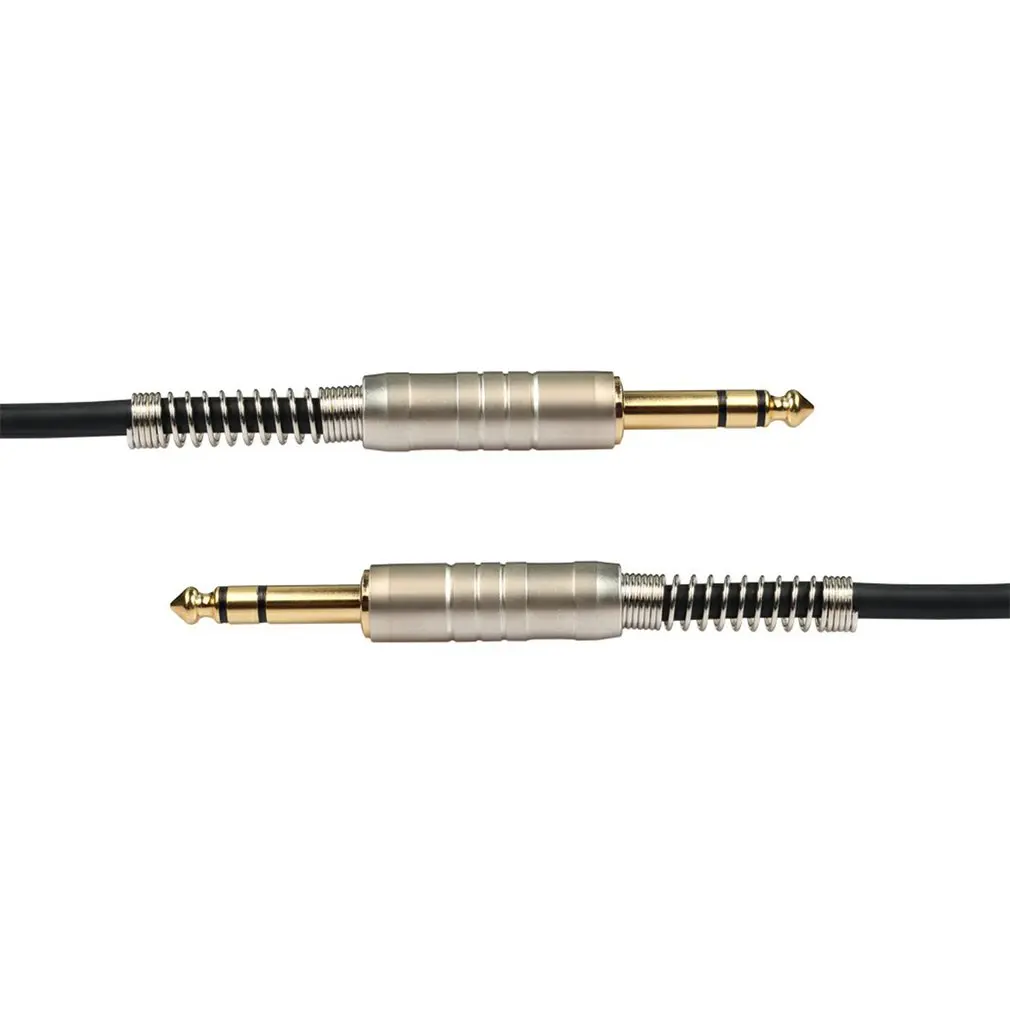 

6.35mm Male To Male Stereo Audio Cable With Metal Housing For Electric Guitar Microphone Power Amplifier Sound Combination