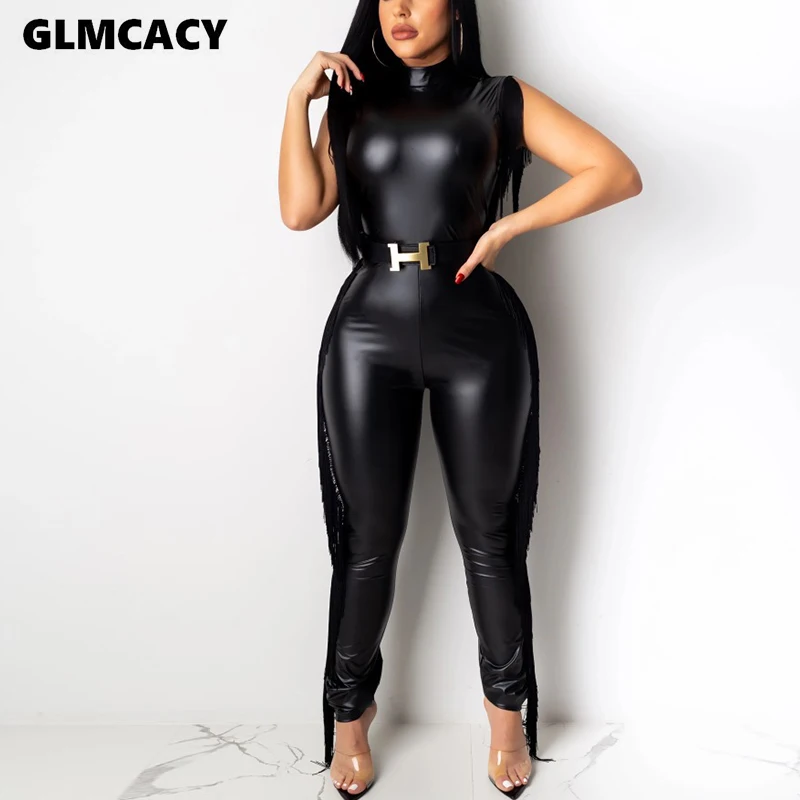 Женский комбинезон без рукавов с бахромой и сексуальное платье для вечеринки