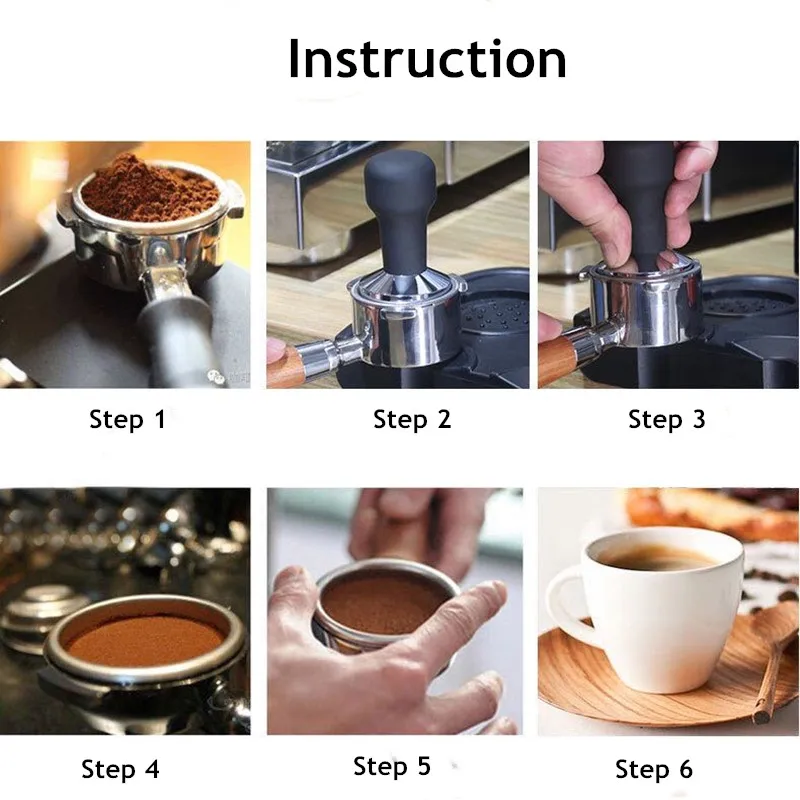 304 из нержавеющей стали Темпер для кофе чакат Прето деревянная ручка кофейный