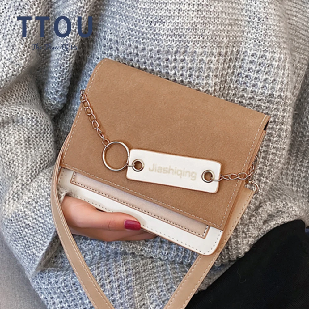 Кожаные сумки через плечо контрастных цветов для женщин 2020 дорожная сумка модная