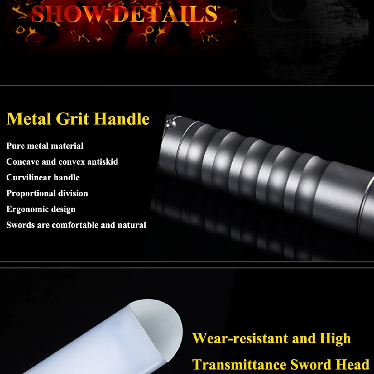 11 видов цветов Изменение RGB светильник сабля металлическая ручка FX для тяжелых