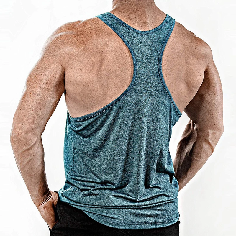

2021 Summer Casual Training Tank Tops For Men Solid Color Sleeveless Vest Tees Male Fashion O-Neck Pullover Male Sports Clothing