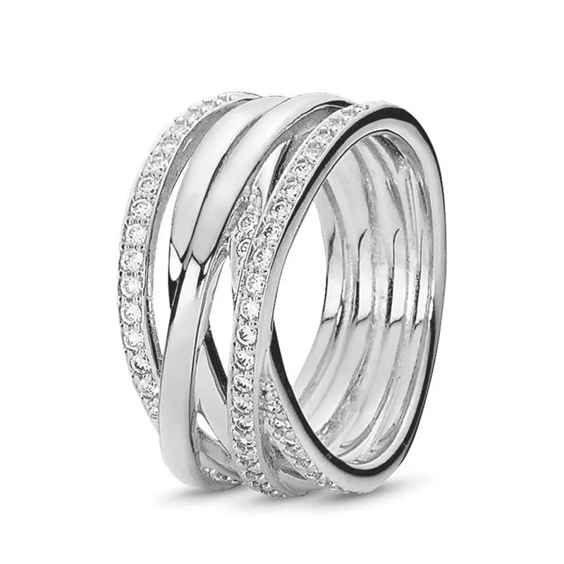 Rings 037 Серебряное кольцо в форме короны в форме сердца для женщин, европейские оригинальные кольца на палец, свадебные ювелирные изделия, 50 стилей, Прямая поставка - Цвет основного камня: Rings 037