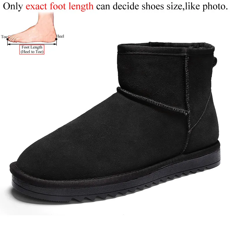 Black Мужские зимние ботинки; Botas De Nieve Bota Neve; зимние ботинки; Kar Botu Botines Hombre; Мужская обувь; ботинки с высоким берцем; ботильоны унисекс - Цвет: Black