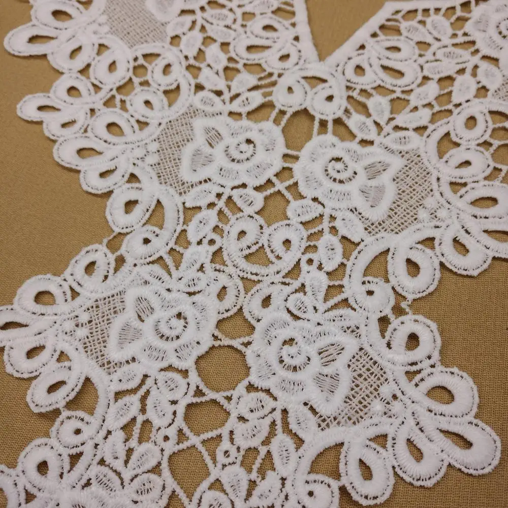 1 шт./40x37 см Кружевная аппликация галстук вышивка цветок кружевная отделка Ткань