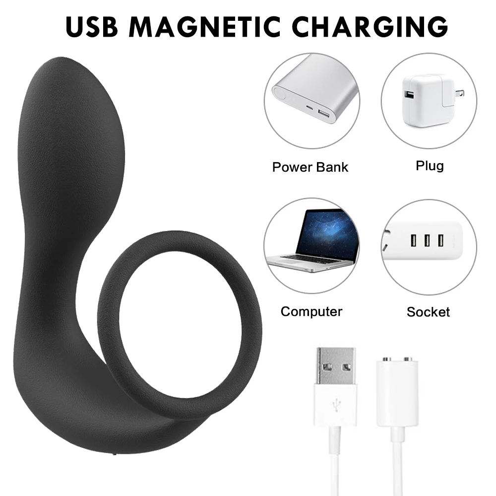 Electric Shock Vibrating Prostate Massager Men Anal Plug Remote Control Vibrator For Dildo Silicone Adult Sex Toys | Красота и