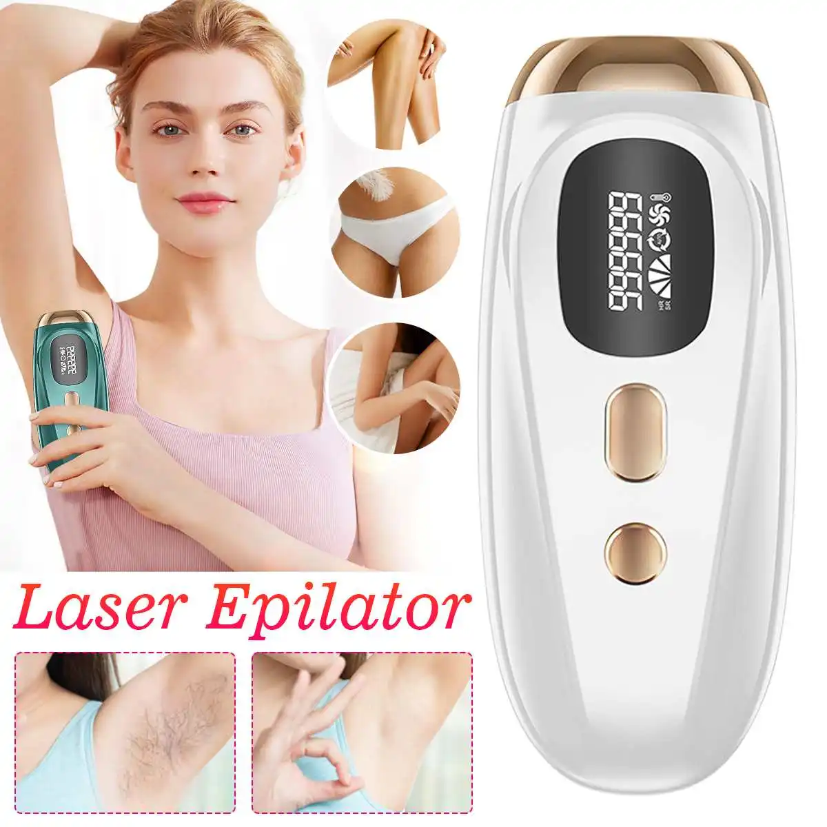 

IPL Hair Removal Permanent Laser Epilator 999999 Flash LCD Display Bikini Ipl Laser Hair Removal for women