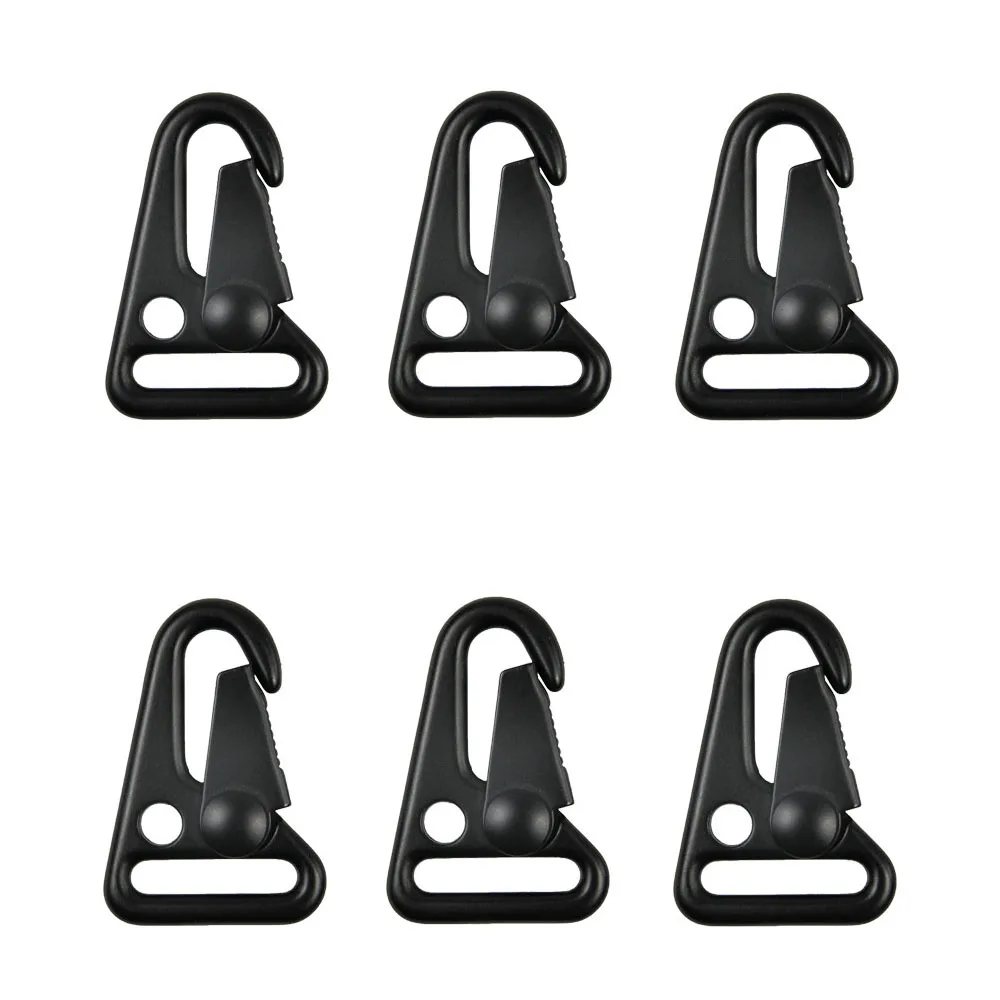 

6/12 Pcs Black 1" HK Tactical Slings Clips Rifle Olecranon Hook QD Buckle Strap Keychain Gun Metal Accessory