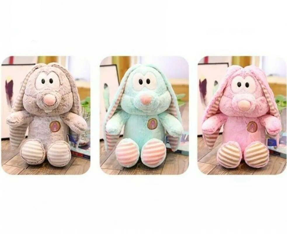 

31.5" Long Ears Rabbit Plush Toy Cute Expression Rabbit Stuffed Soft Doll Gift Cotton Gift Birthday Reward Padding
