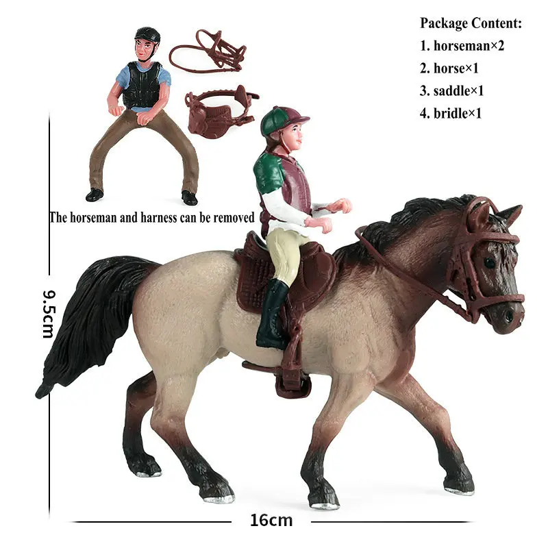 Реалистичные фигурки конского семени 2 шт. + 1 Набор фигурок рыцаря модель