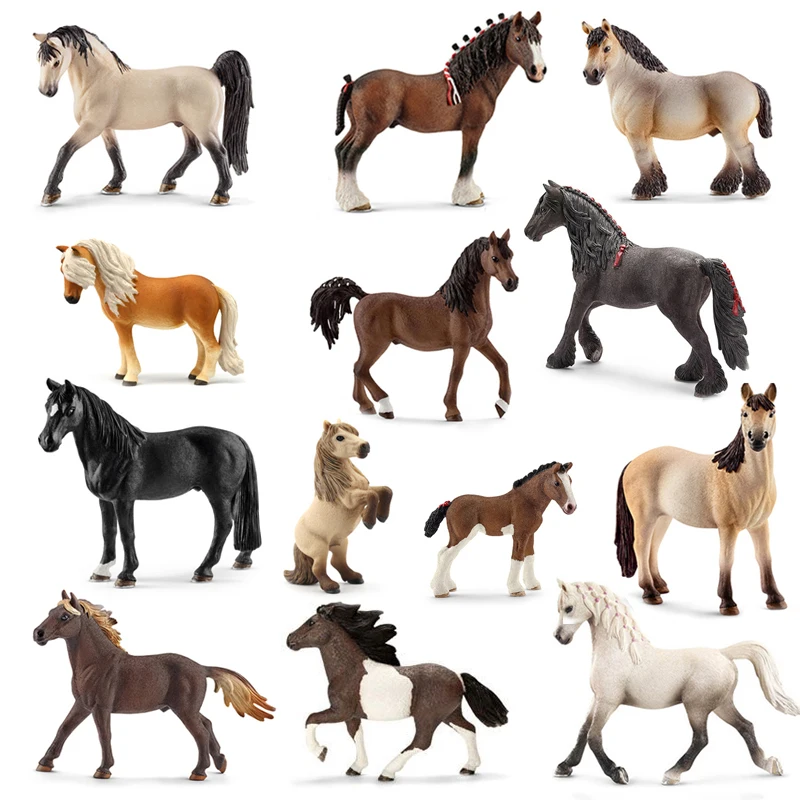 

Original genuine Horse Fjord Arabian Icelandic Tennessee Hanoverian figure animal model kids toy collectible figurines