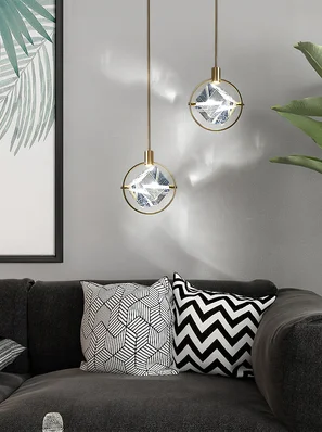 Скандинавская постмодернизированная Роскошная лампа для отеля кафе бара