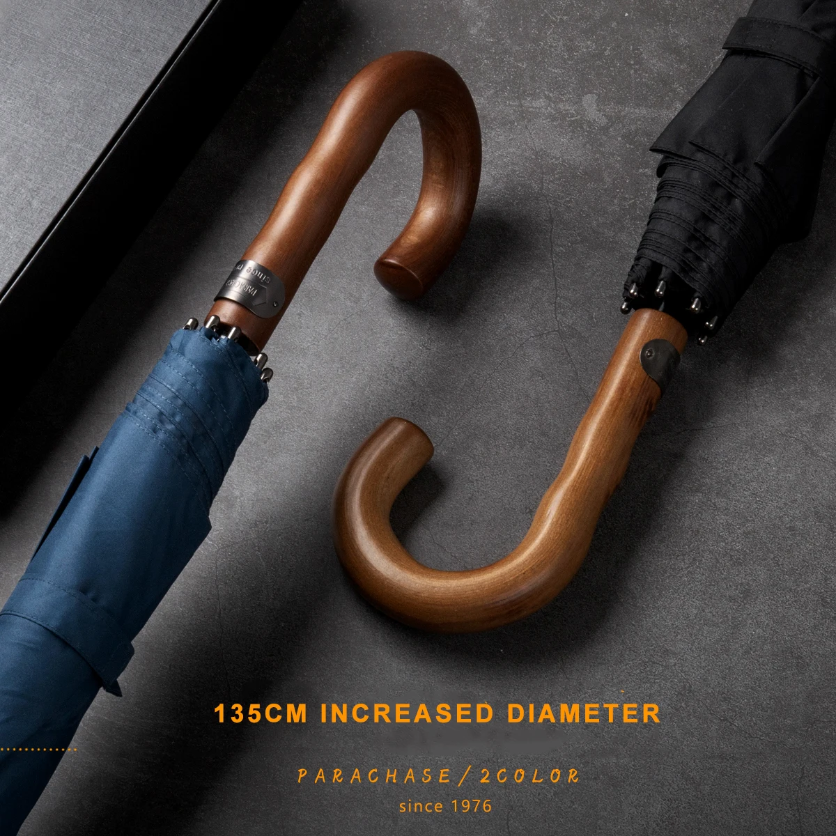 Деревянная щетка с длинной ручкой Зонт от дождя для женщин большой деревянной Clear