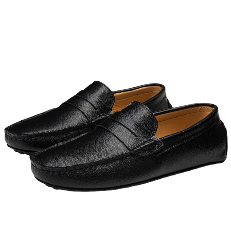 

CSBL Big Size 38~49 Men Loafers Real Leather Shoes Fashion Men Boat Shoes Brand Men Casual Leather Shoes Male Flat Shoes
