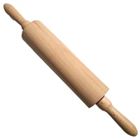 wooden rolling pin with handles 17 52024cm classic smooth dough scraper kitchen utensil for pie crust cookie he