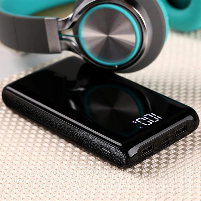 Портативный внешний аккумулятор 5 В 6x18650 черный корпус самодельный Type C микро