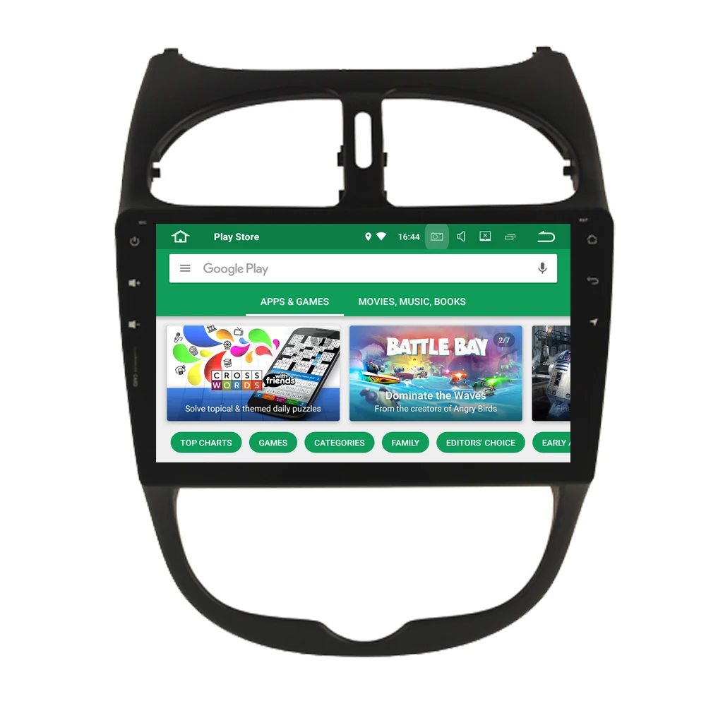 Автомагнитола RoverOne с GPS для Peugeot 206 206CC 206SW Android 10 Восьмиядерный процессор сенсорный