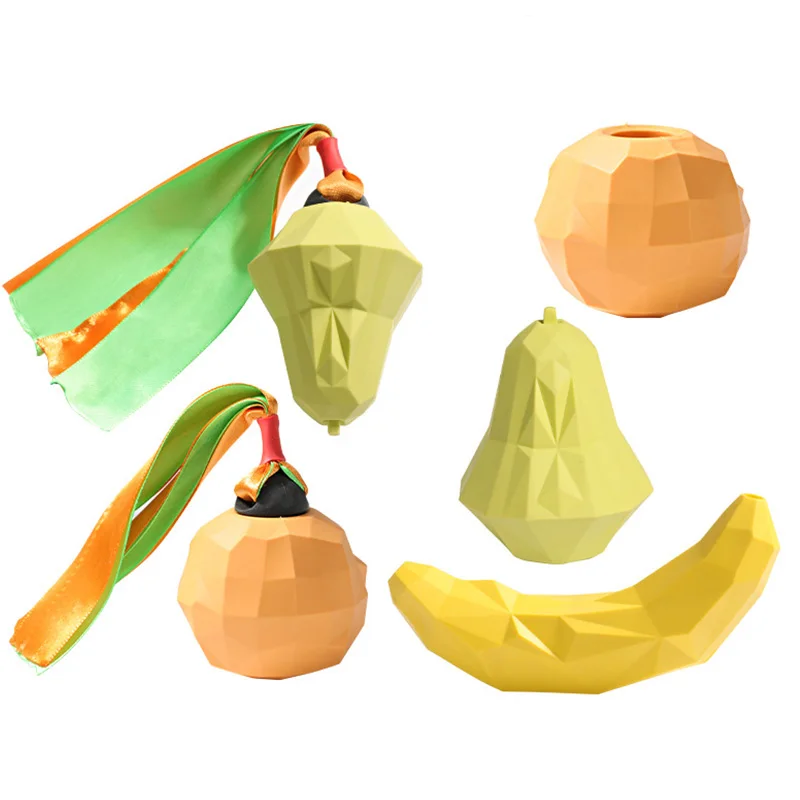 Игрушки для домашних питомцев собака в форме фрукта пищащая резиновая утечка