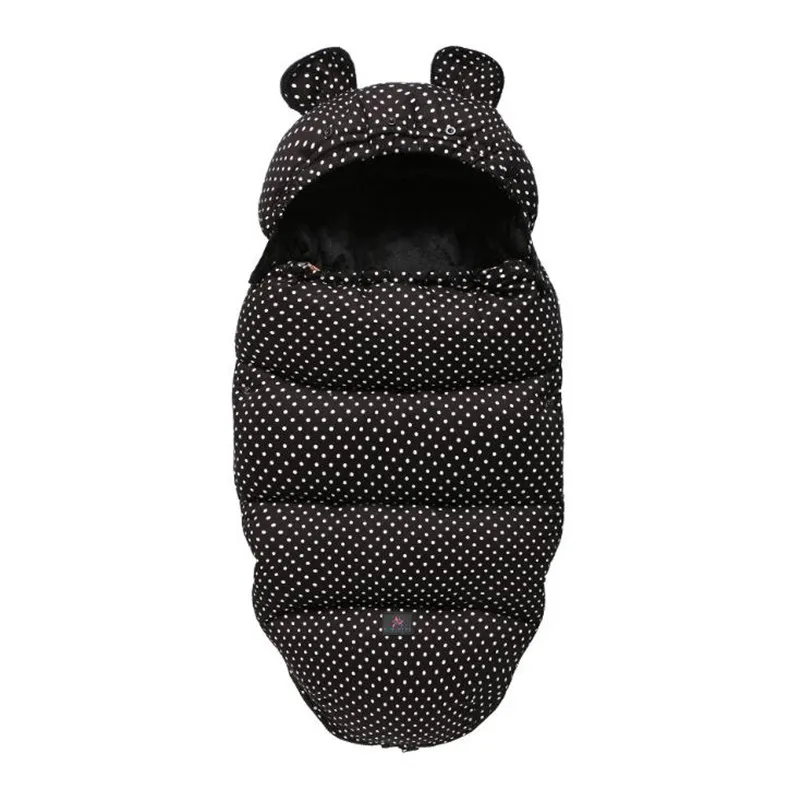 Black2 Конверт новорожденного из хлопка, теплый спальный мешок для ребенка, спальный мешок для новорожденных 0-36 месяцев, детский спальный мешок - Цвет: Black2