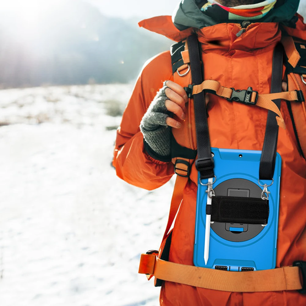 For iPad Mini 4 5 Case with Pen Holder Hand Shoulder Strap Mini5 2019 Tablet Shockproof Drop Protection Cover 7.9 inch FTL02 | Компьютеры