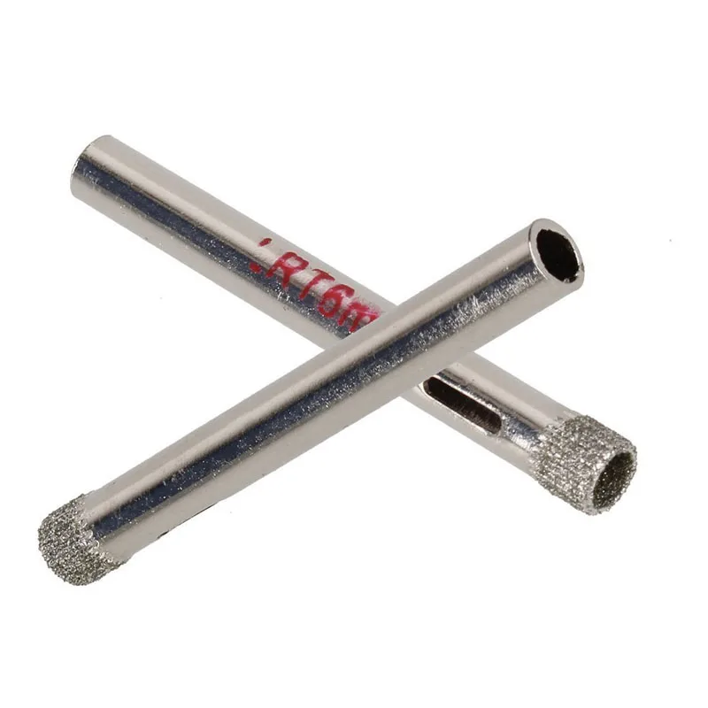 

10Pcs 6mm Diamond Coated Drill Bit Tile Ceramic Glass Hole Saws Silver RH