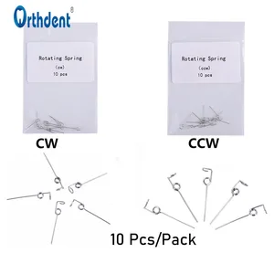 Orthdent 10 шт.упак. Стоматологическая Ортодонтическая пластина для вращающаяся пружинная проволока прямоугольного сечения в вертикальном положении по часовой стрелке против часовой стрелки вращение по часовой стрелке и против стоматологические материалы