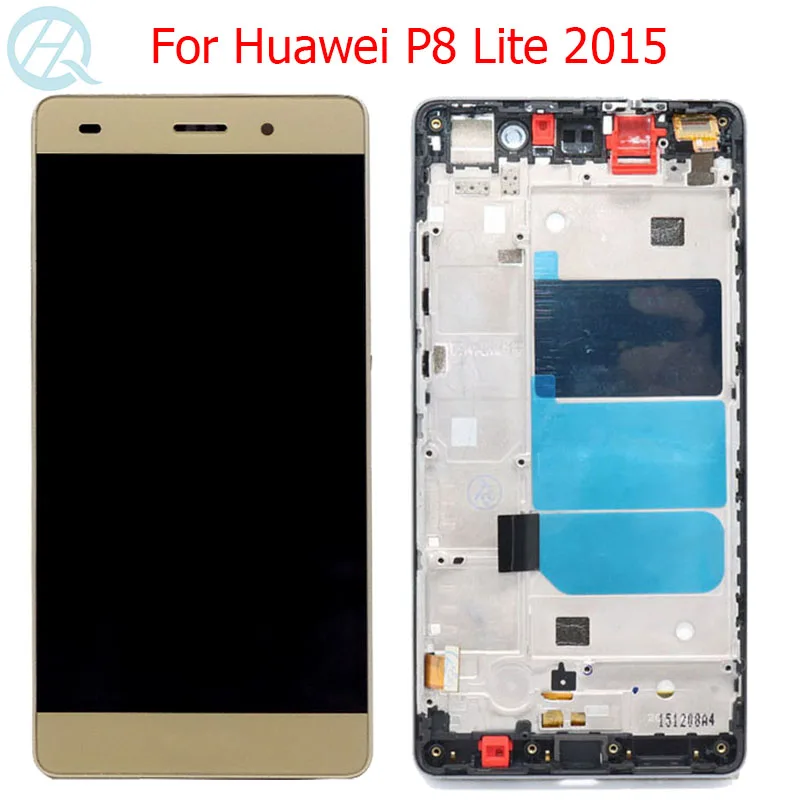 

Original LCD For Huawei P8 Lite 2015 Display With Frame Touch Panel Screen 5.0" P8 Lite ALE-L04 ALE-L21 LCD Display Assembly