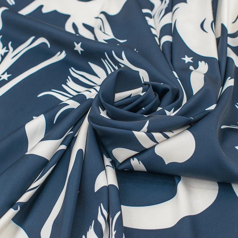 Русалка на темно-синих цифровых фотоэлементах Для платья тканевая Ткань Шитья |