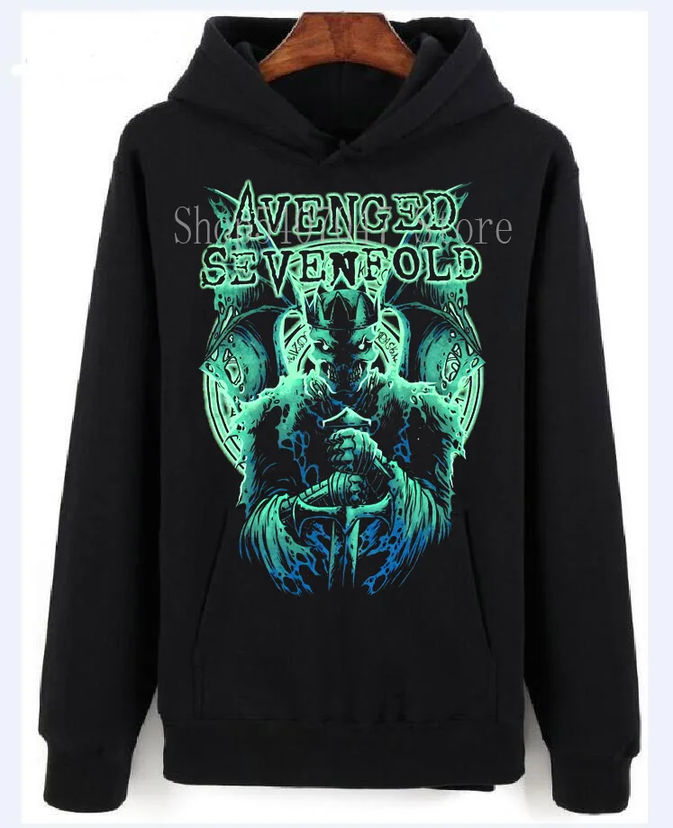 AVENGED SEVENFOLD &quotRITTER&quot SCHWARZ худи свитер NEUE OFFIZIELLE ERWACHSENE 100% хлопок толстовки с длинным