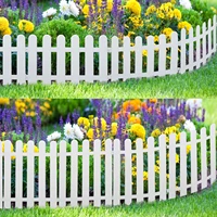 5pcs garden picket fence plastic detachable wedding decor white gardening balcony landscaping outdoor garden decoration
