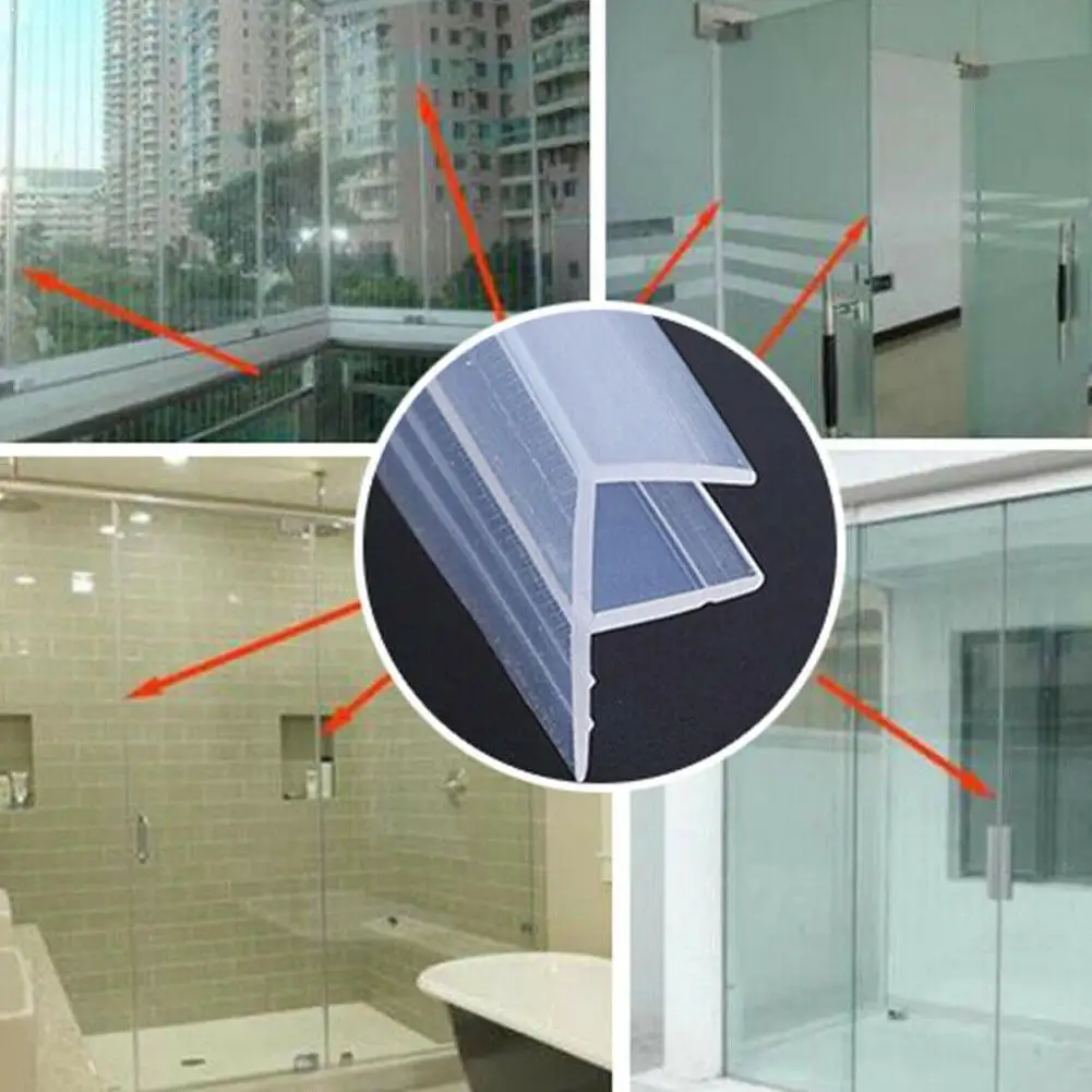 Силиконовая уплотнительная лента для экрана душа 1 м пластиковая стеклянная