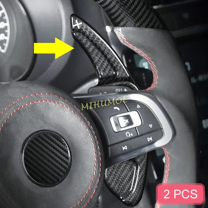 

Carbon Fiber Steering Wheel Paddle Shifter For VW Golf 6 GTI R Scirocco Polo Eos Scirocco Black