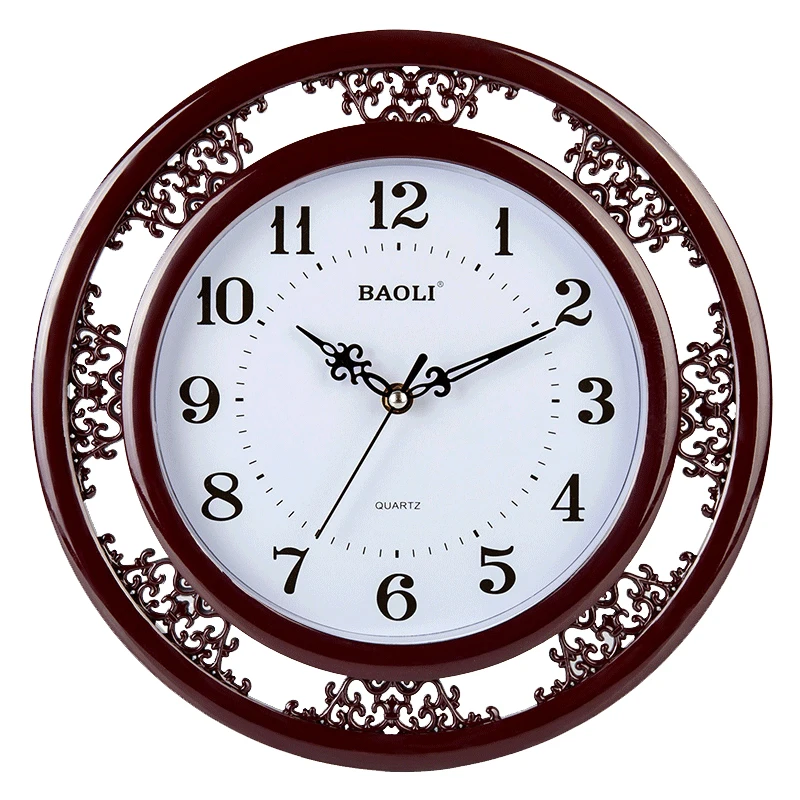 

Китайские кварцевые настенные часы, классические винтажные полые настенные часы для гостиной, бесшумные часы, настенные часы, домашний дек...