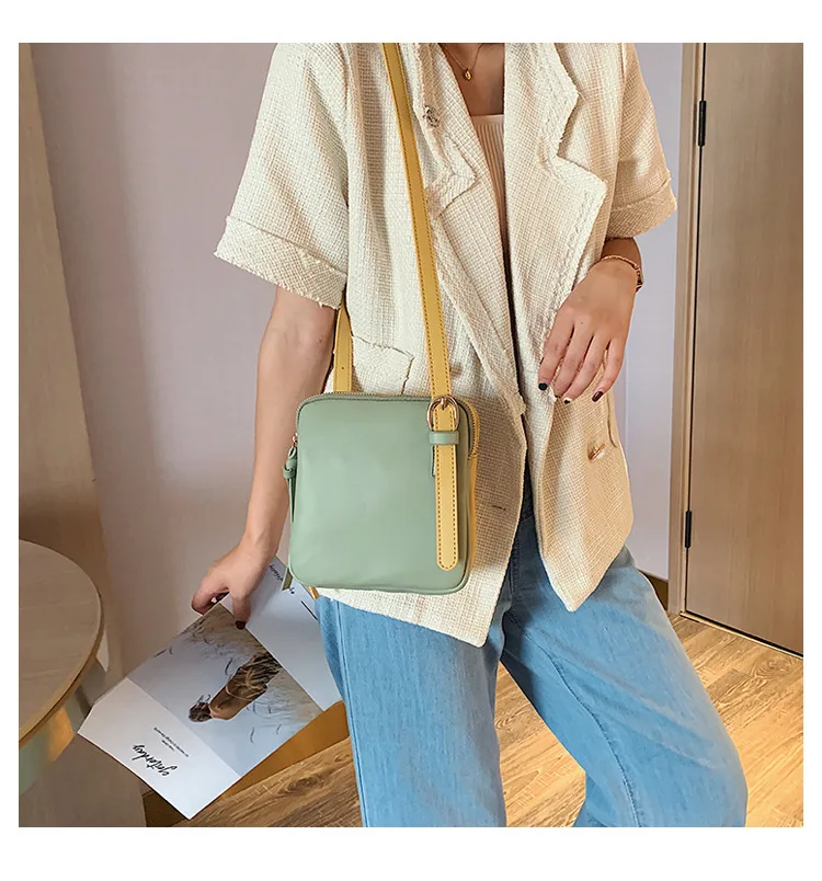 

Mori net red small bag women 2019 new Joker foreign style small square bag texture artistic shoulder Messenger bag