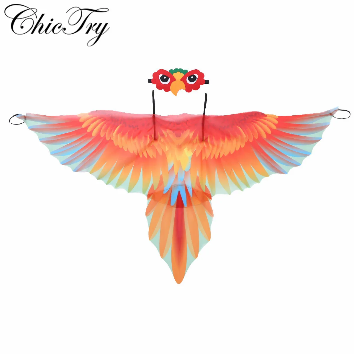 Детская крылья маска с попугаем для мальчиков и девочек костюм птицы