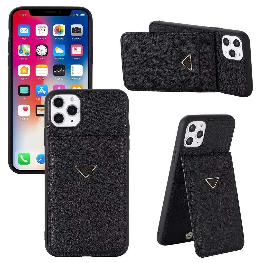 

4 Card Pocket wallet stand Luxury phone case for for iPhone 11 promax se 2020 12 promax 7 8 7P 8plus x XS XR xsmax mini case