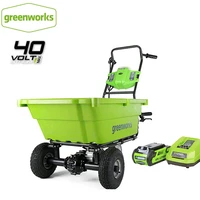 greenworks gc40l00 g max 40v self propelled garden shopping cart rust resistant bath with battery and chargers free return