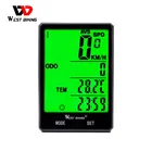 Велокомпьютер WEST BIKING 2,8 дюйма, профессиональный проводной одометр, спидометр, водонепроницаемый секундомер, компьютер для велоспорта