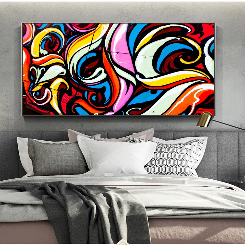 

Colorful Skull Graffiti Wall Art Canvas Paintings Abstract Street Art Canvas Posters And Prints Modern Decorative Wall Pictures