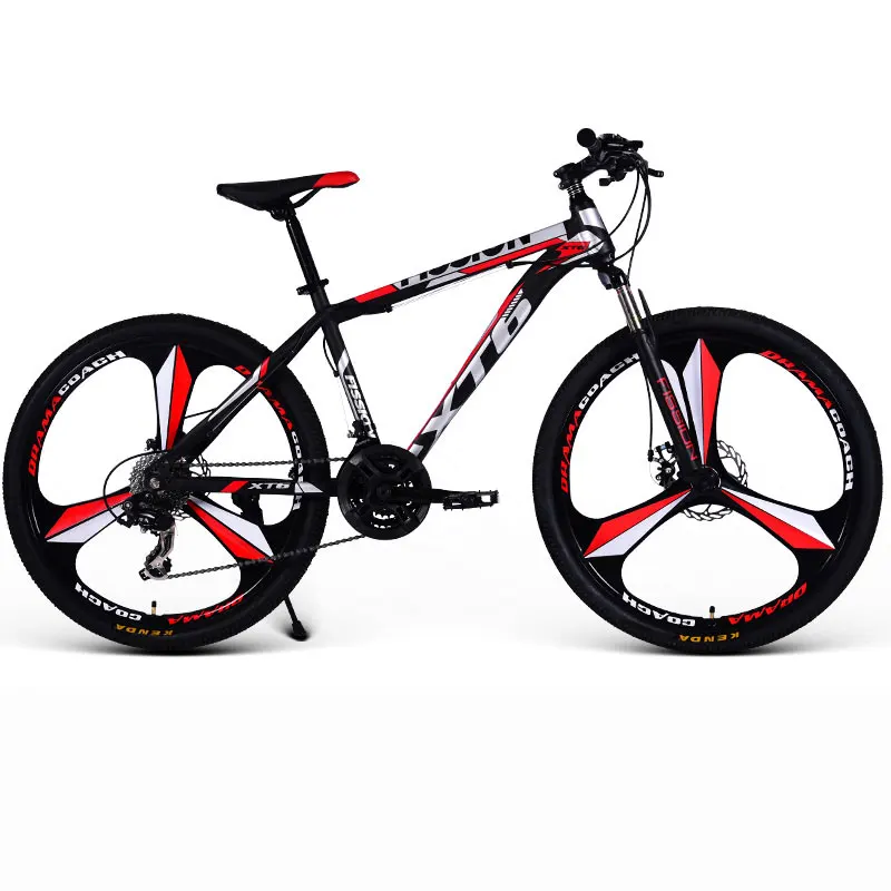 Billig 24/26 Zoll Mountainbike Geschwindigkeit Doppel Shock Off-road Racing Student Erwachsene Fahrrad Männer Und Frauen Drei-messer Rad