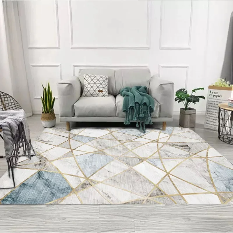 Скандинавский ковер для спальни гостиной прикроватный с геометрическим