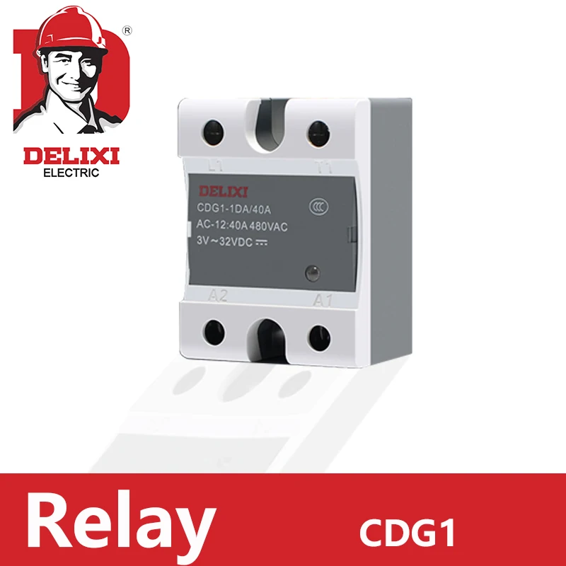 Твердотельное реле DELIXI CDG1 1DA 10A 15A 20A 25a 30A 40A 60A 75A 80A Однофазное управление