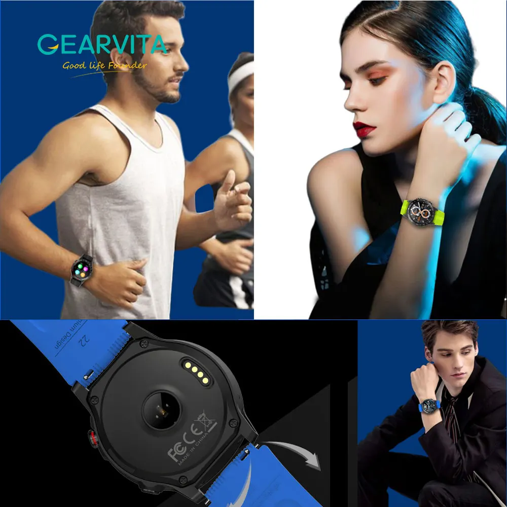 Смарт часы Gearvita мужские с GPS SIM картой пульсометром компасом и