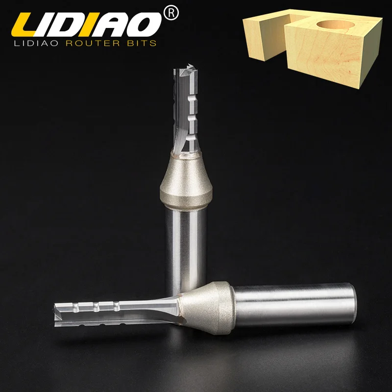 

LIDIAO 1pc 1/2'' Shank Slotting/Grooving Spiral End Mill 3 Flutes CNC Straight Router Bit Trimming Milling Cutter Engraving Bit