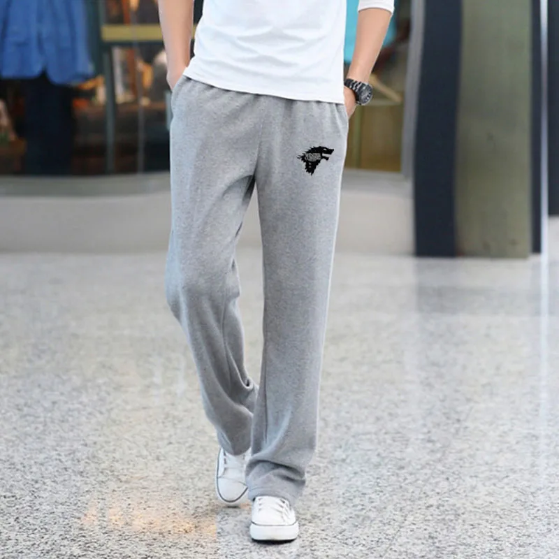 

Bikinis Secret New Solid Color Casual Pants Men Brand Men's Fashion Drawstring Full Length Pants Loose Harajuku Style