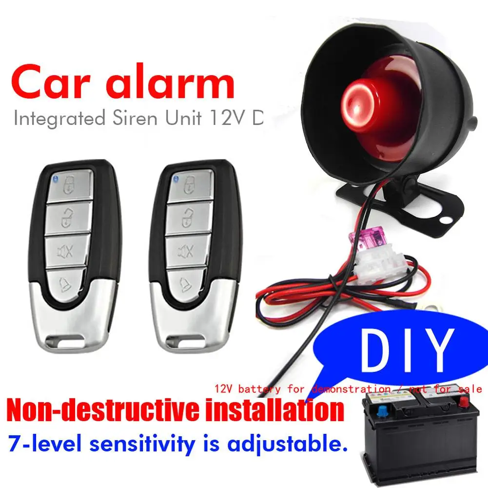 Universal Car Alarm Device-Vibration Device Wireless Remote Control M810-8115 Loud Sound For 12V Motorcycle Truck | Автомобили и