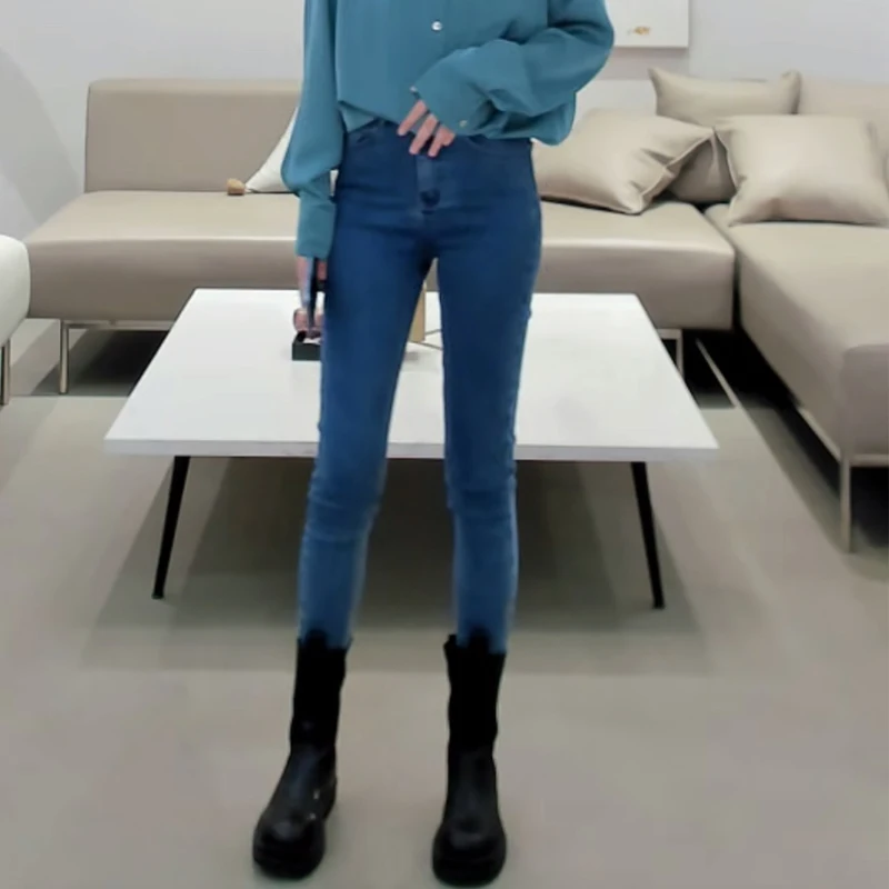 

New Women Skinny Stretch High Waist Jeans Fashion Female Slim Pencil Pants