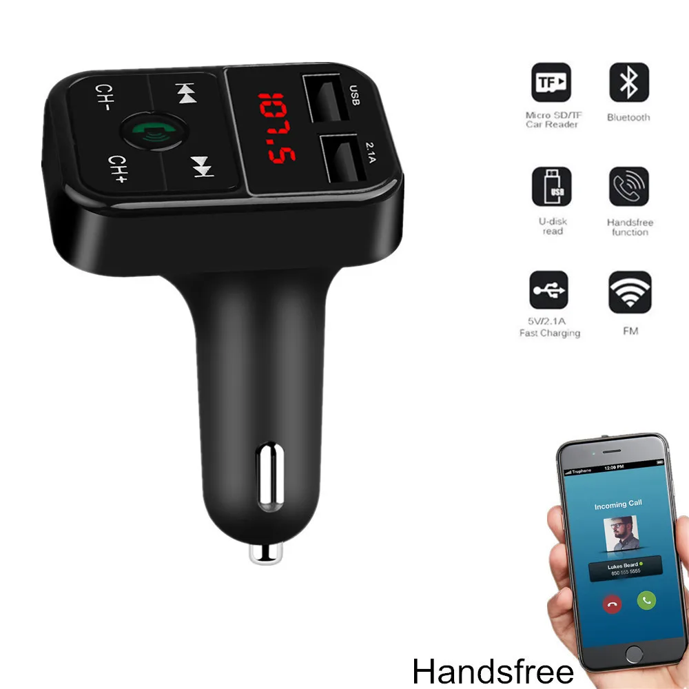 Kebidu автомобильные аксессуары Bluetooth fm передатчик Беспроводной Громкая связь