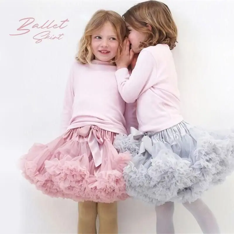 Юбка-пачка для маленьких девочек юбка-балерина пушистые Детские балетные юбки
